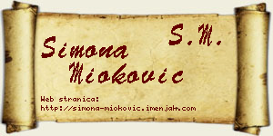 Simona Mioković vizit kartica